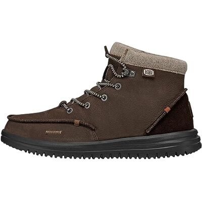 HEYDUDE Hey Dude mäns Bradley läder mode båt, BRUN, 44 EU HEYDUDE Hey Dude mäns Bradley läder mode båt, BRUN, 44 EU