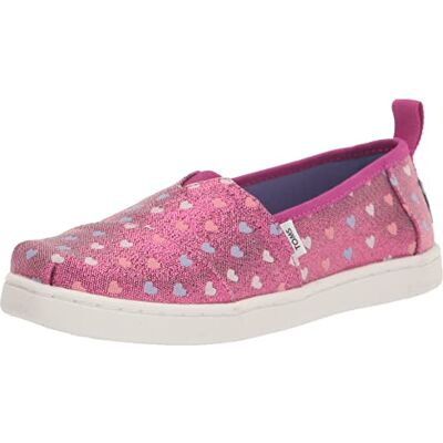 TOMS Flickor Glitter Alpargata Loafer Flat, Rosa Fuchsia, 11 UK Child TOMS Flickor Glitter Alpargata Loafer Flat, Rosa Fuchsia, 11 UK Child