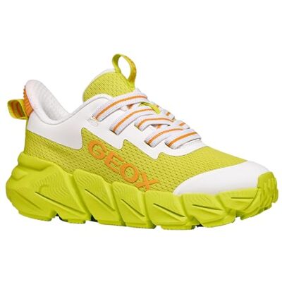Geox J FLEXYPER Fast Boy sneakers, Lime/Vit, 28 EU Geox J FLEXYPER Fast Boy sneakers, Lime/Vit, 28 EU