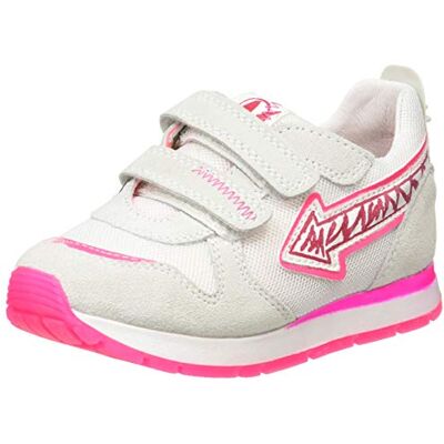 Naturino Girls Crunch Vl. Gymnastik skor, White Bianco Fuxia Fluo 1n19-5/5.5 UK Naturino Girls Crunch Vl. Gymnastik skor, White Bianco Fuxia Fluo 1n19-5/5.5 UK