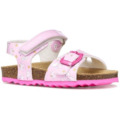 Geox Baby-flicka B CHALKI Girl Sandal, rosa/flerfärgad, 24 EU Geox Baby-flicka B CHALKI Girl Sandal, rosa/flerfärgad, 24 EU