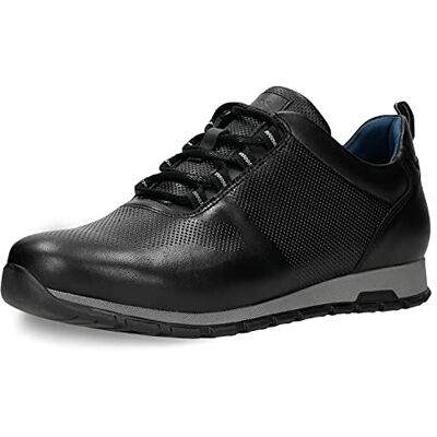 WOJAS – herrsneakers narvläder mjukt foder avslappnad stil perfekt för alla årstider, svart, 43 EU WOJAS – herrsneakers narvläder mjukt foder avslappnad stil perfekt för alla årstider, svart, 43 EU