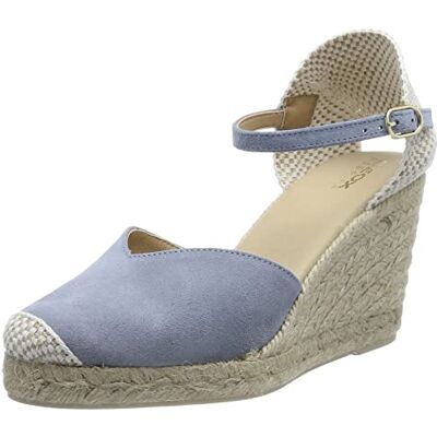 Geox Flicka D Gelsa Espadrille Kilsandal, Lt Sky, 36 EU Geox Flicka D Gelsa Espadrille Kilsandal, Lt Sky, 36 EU
