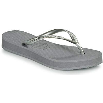 Havaianas Slim Flatform dam Flip Flop ,Steel Grey, 33/34 EU Havaianas Slim Flatform dam Flip Flop ,Steel Grey, 33/34 EU
