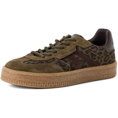 Tamaris damsneakers låg platt, grön (olivleopard), 41 Tamaris damsneakers låg platt, grön (olivleopard), 41