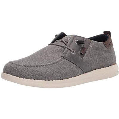 Nunn Bush herr Brewski Wallabee kanvas mocka tå bungee slip-on loafer, Grått, 42.5 EU Nunn Bush herr Brewski Wallabee kanvas mocka tå bungee slip-on loafer, Grått, 42.5 EU