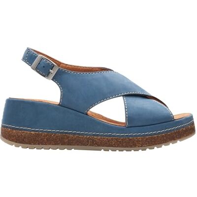Clarks dam Kassanda stegsandal, AD mallstorlek, Blå Nubuck, 42 EU Clarks dam Kassanda stegsandal, AD mallstorlek, Blå Nubuck, 42 EU