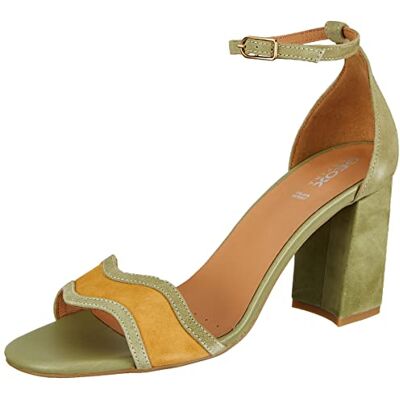 Geox Dam D New Eraklia 80 sandal, pistachio mustard, 38 EU Geox Dam D New Eraklia 80 sandal, pistachio mustard, 38 EU