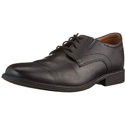 Clarks Whiddon Plain Mens Black Leather, 6 Clarks Whiddon Plain Mens Black Leather, 6