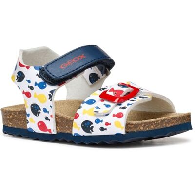 Geox Pojke B Sandal Chalki Boy, Vit röd, 25 EU Geox Pojke B Sandal Chalki Boy, Vit röd, 25 EU