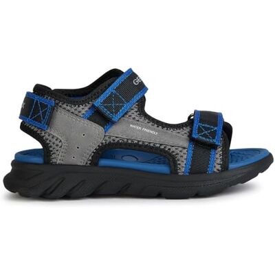 Geox Pojkar J Airadyum BO sandal, Grå kunglig, 34 EU Geox Pojkar J Airadyum BO sandal, Grå kunglig, 34 EU