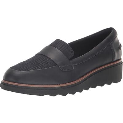 Clarks Sharon Dolly Halbschuhe Loafers dam, Marinblått Combi läder, 40 EU Clarks Sharon Dolly Halbschuhe Loafers dam, Marinblått Combi läder, 40 EU