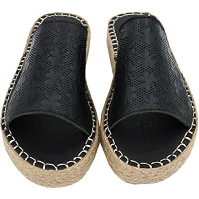 Bonateks FRRBTRLK100054, kil sandal för dam, svart, 39 EU, svart, 39 EU Bonateks FRRBTRLK100054, kil sandal för dam, svart, 39 EU, svart, 39 EU