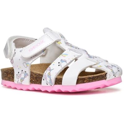 Geox Flicka B Sandal Chalki flicka, Vit 2, 25 EU Geox Flicka B Sandal Chalki flicka, Vit 2, 25 EU