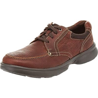 Clarks Bradley Vibe sneakers för män, Ljusbrunt läder, 42.5 EU Clarks Bradley Vibe sneakers för män, Ljusbrunt läder, 42.5 EU