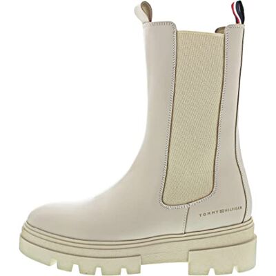 Tommy Hilfiger herr Monochromatic Chelsea Boot Fw0fw06730 låga stövlar, Beige klassisk beige, 38 EU Tommy Hilfiger herr Monochromatic Chelsea Boot Fw0fw06730 låga stövlar, Beige klassisk beige, 38 EU