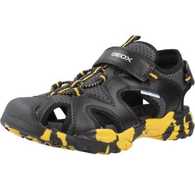 Geox J Borealis Boy C, sandal, svart/gul, 34 EU, Svart/gul, 34 EU Geox J Borealis Boy C, sandal, svart/gul, 34 EU, Svart/gul, 34 EU