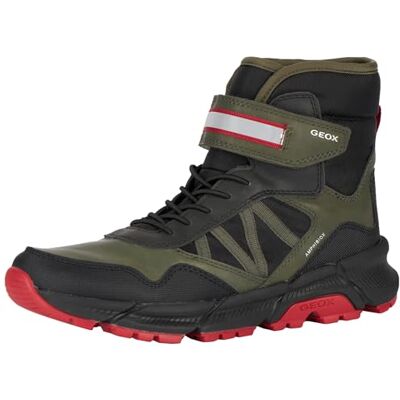 Geox Pojkar J Flexyper Plus Boy Ankle Boot, Militär röd, 38 EU Geox Pojkar J Flexyper Plus Boy Ankle Boot, Militär röd, 38 EU