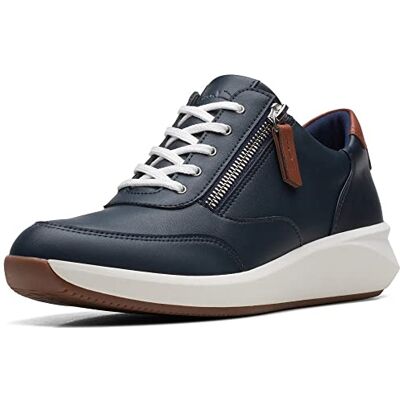 Clarks Un Rio Zip sneakers för kvinnor, Marinblå kombi, 35.5 EU Clarks Un Rio Zip sneakers för kvinnor, Marinblå kombi, 35.5 EU