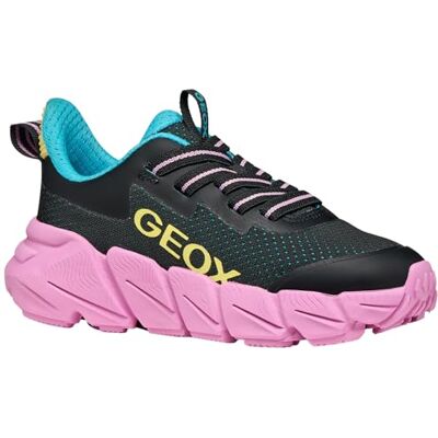 Geox Flickor J Flexyper Fast Girl sneakers, Svart flerfärgad, 28 EU Geox Flickor J Flexyper Fast Girl sneakers, Svart flerfärgad, 28 EU