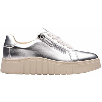 Clarks Mykah Joy Womens Silver Leather, 5 Clarks Mykah Joy Womens Silver Leather, 5