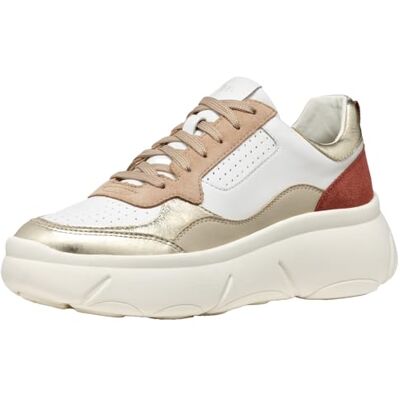 Geox Dam D Nebula 2,0 X B sneakers, Vitt ljus guld, 40 EU Geox Dam D Nebula 2,0 X B sneakers, Vitt ljus guld, 40 EU