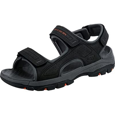 Skechers Herr Tresmen-Garo öppen tå vattensandal, Svart syntetisk, 41 EU Skechers Herr Tresmen-Garo öppen tå vattensandal, Svart syntetisk, 41 EU
