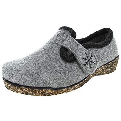 Fischer Markenschuh Fischer Dam Conny låga tofflor, Grå grå 666-39 EU Fischer Markenschuh Fischer Dam Conny låga tofflor, Grå grå 666-39 EU