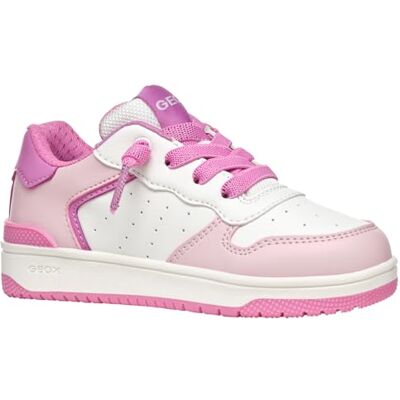 Geox J Washiba Girl D, flickor sneakers, Färg: rosa, 28 EU Geox J Washiba Girl D, flickor sneakers, Färg: rosa, 28 EU