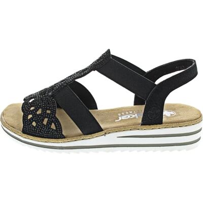 Rieker Damer V0646 sandaler, svart, 36 EU Rieker Damer V0646 sandaler, svart, 36 EU