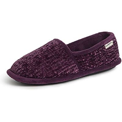 Dearfoams Chenille stängt bakstycke, Aubergine Large Dearfoams Chenille stängt bakstycke, Aubergine Large