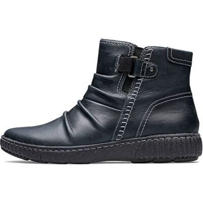 Clarks dam Caroline orkidé ankelstövel, Svart läder, 42 EU Clarks dam Caroline orkidé ankelstövel, Svart läder, 42 EU