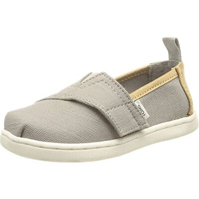 TOMS Unisex barn liten alpargata loafer platt, gråbrun, 27 EU TOMS Unisex barn liten alpargata loafer platt, gråbrun, 27 EU