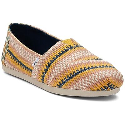 TOMS Alpargata Cloudbound loafer för kvinnor platt, Mango randig global vävd, 35.5 EU TOMS Alpargata Cloudbound loafer för kvinnor platt, Mango randig global vävd, 35.5 EU
