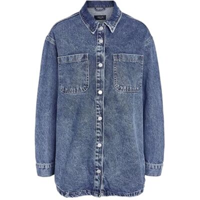 NOISY MAY dam Nmalva L/S DNM Shacket Az351Mb Cur Noos, Medium Blue Denim, Numeric_44, Mellanblå denim, 44 NOISY MAY dam Nmalva L/S DNM Shacket Az351Mb Cur Noos, Medium Blue Denim, Numeric_44, Mellanblå denim, 44
