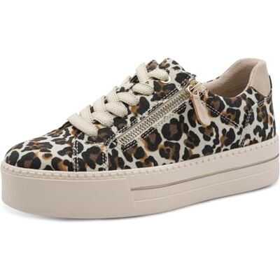 Jana dam Low Vegan 8-23767-43 sneakers, Beige Leo, 41 EU Jana dam Low Vegan 8-23767-43 sneakers, Beige Leo, 41 EU