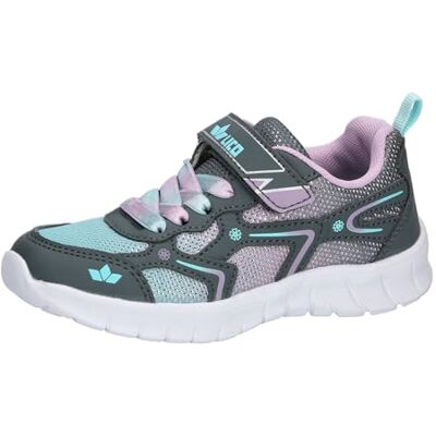 Lico Alenia Vs sneakers för flickor, Grå turkos lila, 23 EU Lico Alenia Vs sneakers för flickor, Grå turkos lila, 23 EU