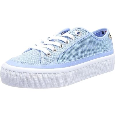 Tommy Hilfiger kvinnors plattform vulkaniserad sneaker Fw0fw07156, Blått kärl blå, 39 EU Tommy Hilfiger kvinnors plattform vulkaniserad sneaker Fw0fw07156, Blått kärl blå, 39 EU