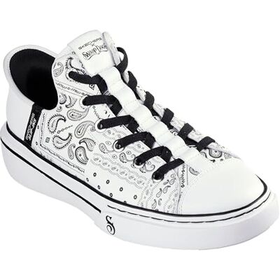 Skechers Snoop ONE Double G Herrsneakers handsfree slip-in-sneakers, Vit/svart, 8 Skechers Snoop ONE Double G Herrsneakers handsfree slip-in-sneakers, Vit/svart, 8