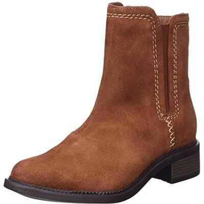 Clarks Dam Maye zip mode båt, mörk brun mocka, 35,5 EU Clarks Dam Maye zip mode båt, mörk brun mocka, 35,5 EU