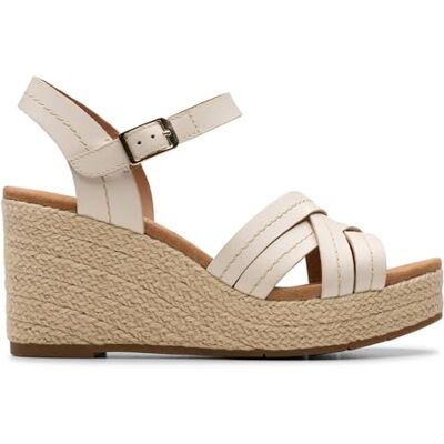 Clarks Premium Sabina rem-sandal, krämfärgat läder, 7,5 UK, Kräm läder, 40.5 EU Clarks Premium Sabina rem-sandal, krämfärgat läder, 7,5 UK, Kräm läder, 40.5 EU