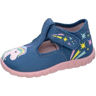 Fischer Markenschuh Fischer Flicka Flexi tofflor, blå, 19 EU Fischer Markenschuh Fischer Flicka Flexi tofflor, blå, 19 EU