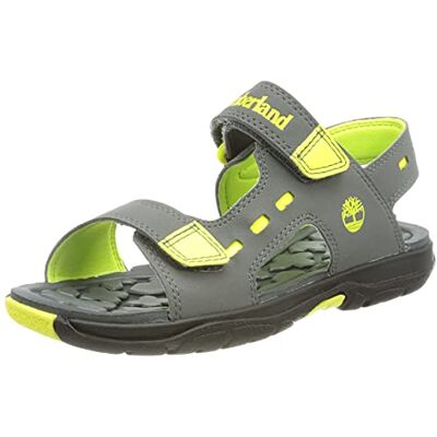 Timberland Unisex barn Moss Jump 2 Strap (Youth) sandaler, Grå medium grå, 34 EU Timberland Unisex barn Moss Jump 2 Strap (Youth) sandaler, Grå medium grå, 34 EU