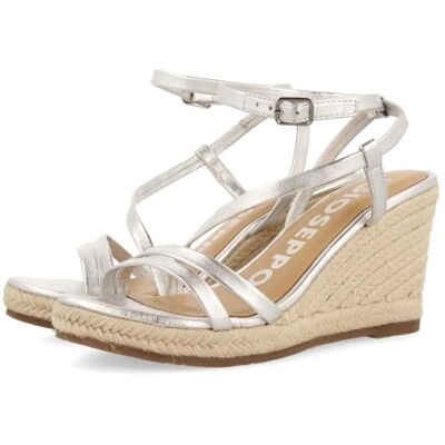 GIOSEPPO ORIKUM, Sandaler med kil Typ Flaskor Kvinna, Silver, 40 EU, Silver, 40 EU GIOSEPPO ORIKUM, Sandaler med kil Typ Flaskor Kvinna, Silver, 40 EU, Silver, 40 EU