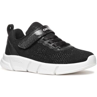 Geox J Aril Girl B, flickor sneakers, svart, 34 EU Geox J Aril Girl B, flickor sneakers, svart, 34 EU