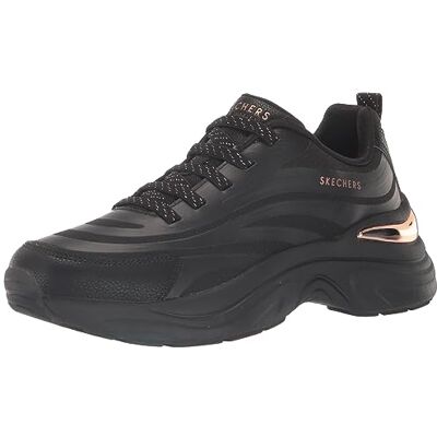 Skechers dam Hazel Step N Flow, Black Hot Melt/Mesh, 2 UK, Svart smältnät, 35 EU Skechers dam Hazel Step N Flow, Black Hot Melt/Mesh, 2 UK, Svart smältnät, 35 EU
