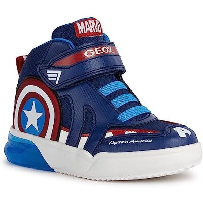 Geox Pojkar J Grayjay Boy sneakers, Marinblå röd, 35 EU Geox Pojkar J Grayjay Boy sneakers, Marinblå röd, 35 EU