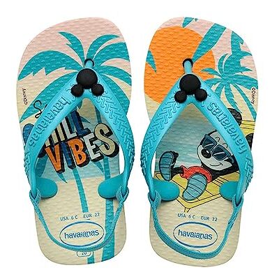 Havaianas Baby Disney Classics Beige Stro/Blauw 25/26 Havaianas Baby Disney Classics Beige Stro/Blauw 25/26
