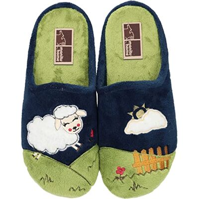 Manitu Home Dam 320098-05 tofflor, blå, 42 EU Manitu Home Dam 320098-05 tofflor, blå, 42 EU
