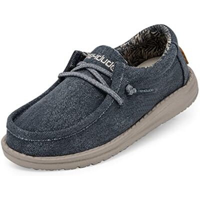 HEYDUDE Hey Dude pojkar Wally Youth Moc Toe skor, blå, 32 EU HEYDUDE Hey Dude pojkar Wally Youth Moc Toe skor, blå, 32 EU